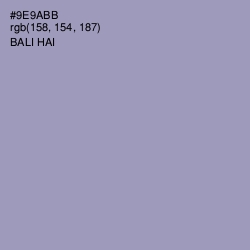 #9E9ABB - Bali Hai Color Image